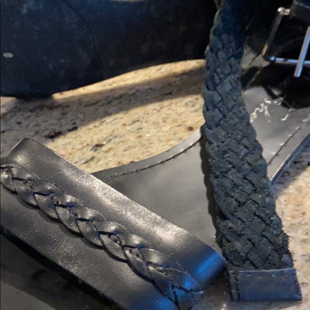 Black Marc fisher sandals size 8 all leather